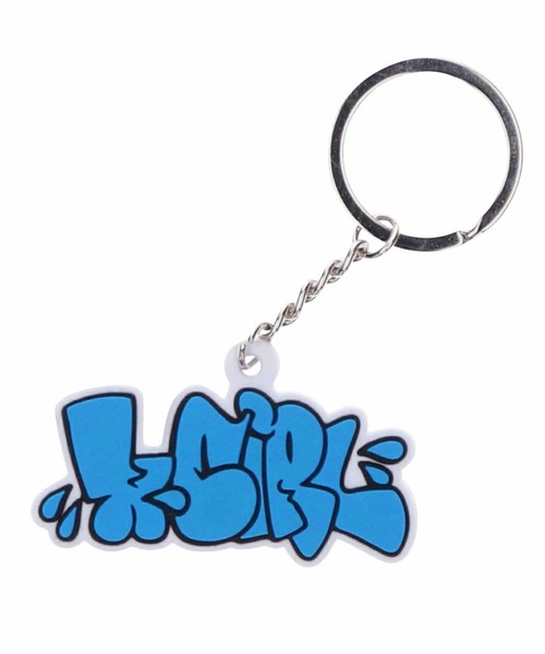 X-girl（エックスガール）の「GRAFFITI RUBBER KEY CHARM（キーホルダー・レディース・ブラック/ライトブルー/ピンク・ONE SIZE）」の2枚目の写真