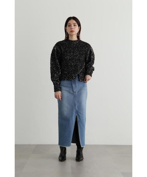 JILL STUART（ジルスチュアート）の「◆ヘビーオンススリットデニムスカート（デニムスカート・レディース・ブラック/ホワイト/ブルー・0/2）」の13枚目の写真