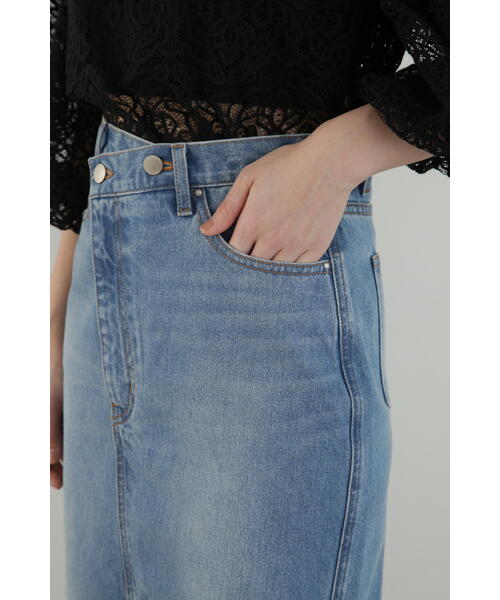 JILL STUART（ジルスチュアート）の「◆ヘビーオンススリットデニムスカート（デニムスカート・レディース・ブラック/ホワイト/ブルー・0/2）」の15枚目の写真