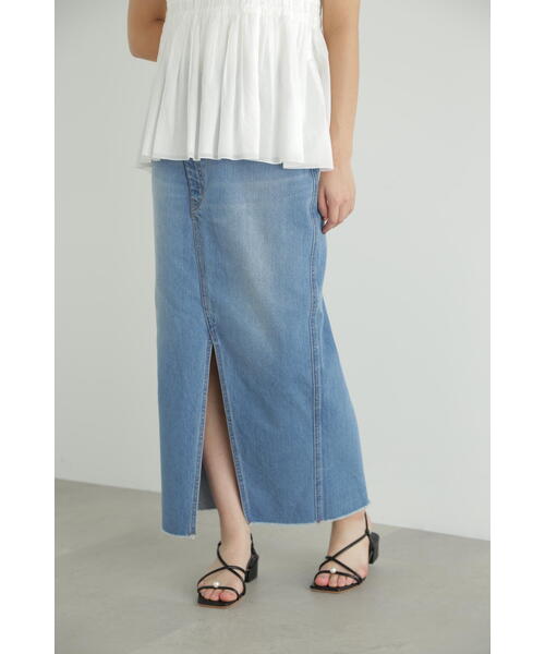 JILL STUART（ジルスチュアート）の「◆ヘビーオンススリットデニムスカート（デニムスカート・レディース・ブラック/ホワイト/ブルー・0/2）」の18枚目の写真