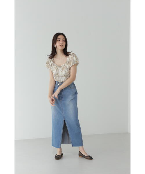 JILL STUART（ジルスチュアート）の「◆ヘビーオンススリットデニムスカート（デニムスカート・レディース・ブラック/ホワイト/ブルー・0/2）」の22枚目の写真