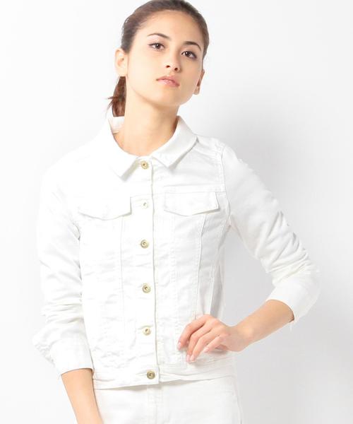 Jewel Changes(ジュエルチェンジズ)の「JCT C/PU DNM G-JK 2 / Gジャン / デニムジャケット(デニムジャケット・レディース・ホワイト/ライトブルー・38/36)」の19枚目の写真