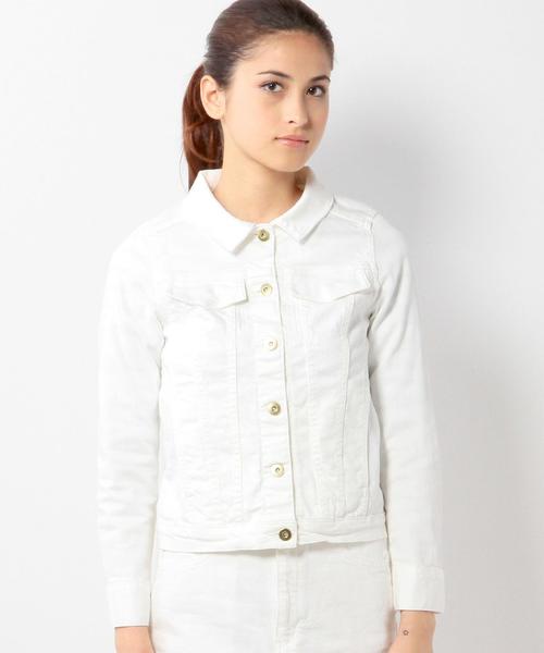 Jewel Changes(ジュエルチェンジズ)の「JCT C/PU DNM G-JK 2 / Gジャン / デニムジャケット(デニムジャケット・レディース・ホワイト/ライトブルー・38/36)」の13枚目の写真