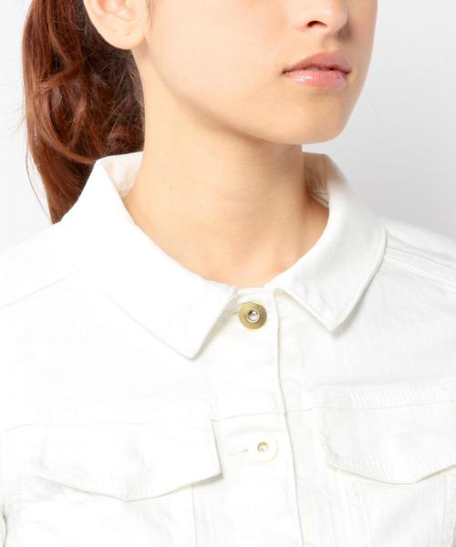 Jewel Changes(ジュエルチェンジズ)の「JCT C/PU DNM G-JK 2 / Gジャン / デニムジャケット(デニムジャケット・レディース・ホワイト/ライトブルー・38/36)」の16枚目の写真