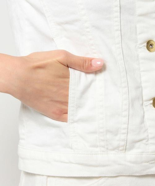 Jewel Changes(ジュエルチェンジズ)の「JCT C/PU DNM G-JK 2 / Gジャン / デニムジャケット(デニムジャケット・レディース・ホワイト/ライトブルー・38/36)」の4枚目の写真