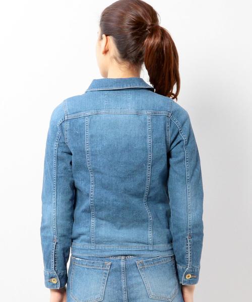 Jewel Changes(ジュエルチェンジズ)の「JCT C/PU DNM G-JK 2 / Gジャン / デニムジャケット(デニムジャケット・レディース・ホワイト/ライトブルー・38/36)」の5枚目の写真