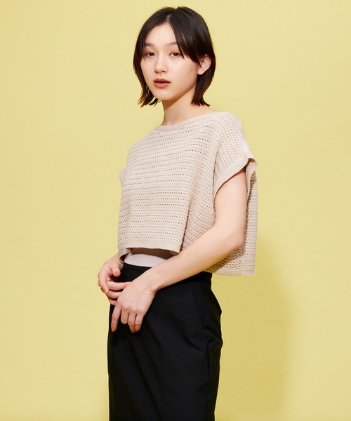 FOREVER 21(フォーエバー トゥエンティーワン)の「【BASIC】メッシュニットベスト(ベスト・レディース・ホワイト/ベージュ・FREE)」の8枚目の写真