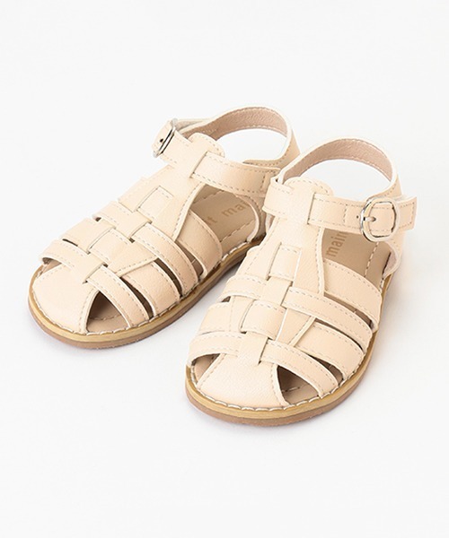 petit main（プティマイン）の「フェイクレザーサンダル（スニーカー・キッズ・ブラック/アイボリー/ダークブラウン・17cm/16cm/14cm/15cm/13cm）」の2枚目の写真