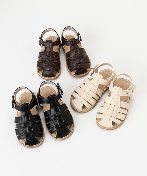 petit main（プティマイン）の「フェイクレザーサンダル（スニーカー・キッズ・ブラック/アイボリー/ダークブラウン・17cm/16cm/14cm/15cm/13cm）」の14枚目の写真