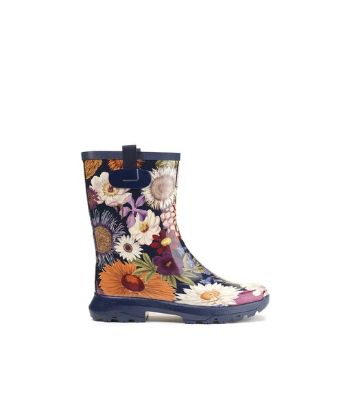 AIGLE（エーグル）の「アリア プリント ラバーブーツ（レインシューズ・レディース・ネイビー/グリーン/ダークブルー・36/37/39/38/35/40/41）」の2枚目の写真