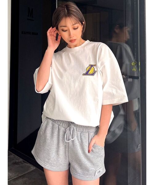 GYDA（ジェイダ）の「GYDAシリコンパッチスウェットショートパンツ（スウェットパンツ・レディース・グレー/オフホワイト・FREE）」の20枚目の写真