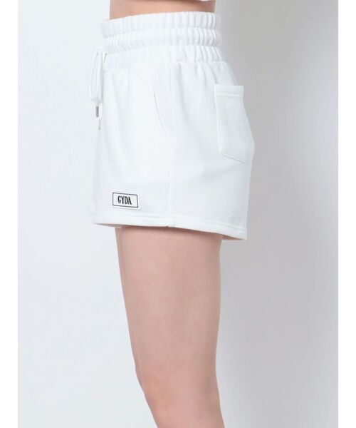 GYDA（ジェイダ）の「GYDAシリコンパッチスウェットショートパンツ（スウェットパンツ・レディース・グレー/オフホワイト・FREE）」の10枚目の写真