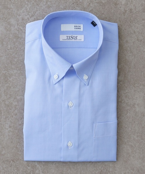 【セール】TESTA スマートドレスシャツ＜ブルー＞（ビジネスシャツ）｜BRICK & SONS（ブリックアンドサンズ）