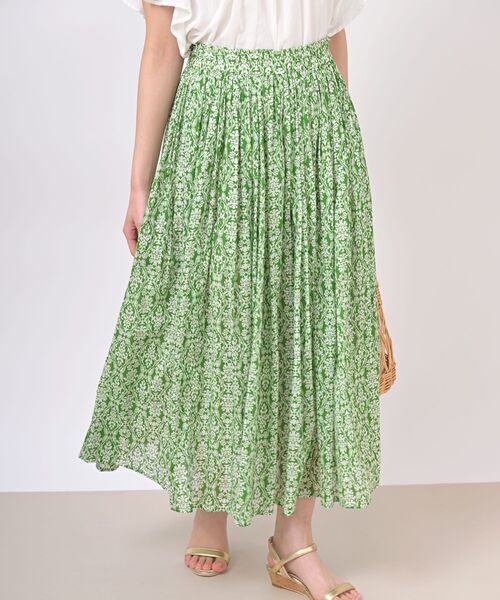 rps（アールピーエス）の「コットンボイルギャザースカート（スカート・レディース・ブラック系その他2/ブラック系その他3/ブルー/グリーン/ライトグリーン/ベージュ系その他/カーキ/ピンク/パープル/チャコールグレー/ネイビー/ブラック/グレー/アイボリー/ブルー系その他2・フリー）」の10枚目の写真