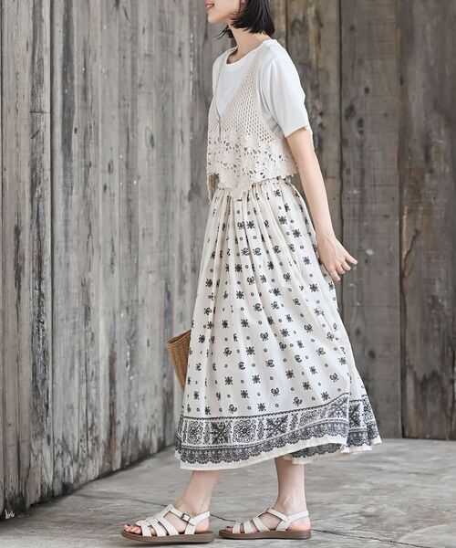 【新品タグ付】ヌキテパ コットンボイルスカート ティアード ギャザースカート 新品タグ付】ヌキテパ コットンボイルスカート ティアード