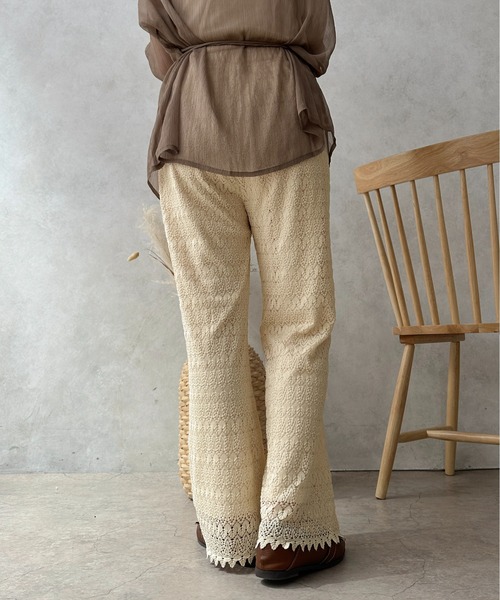 apres jour clair（アプレジュールクレア）の「【apres jour clair】レースパンツ【ZOZOTOWN限定アイテム】（その他パンツ・レディース・アイボリー/ベージュ・X-LARGE/フリー）」の6枚目の写真