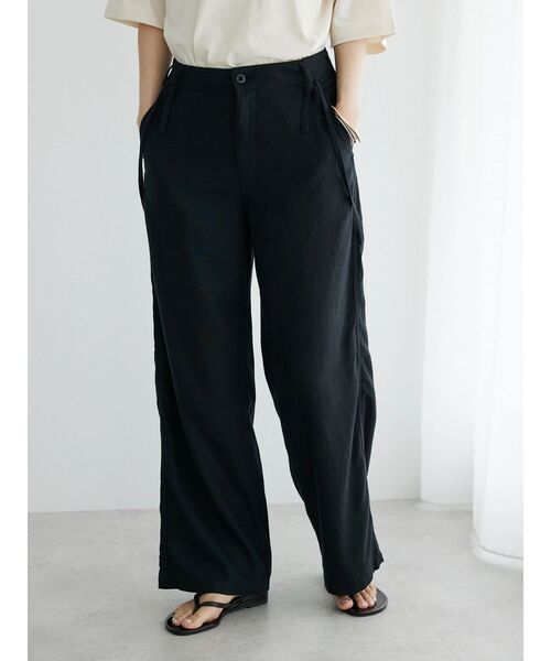 CRAFT STANDARD BOUTIQUE（クラフトスタンダードブティック）の「麻混2WAYサロペットパンツ（その他パンツ・レディース・ブラック・S/M/L）」の19枚目の写真