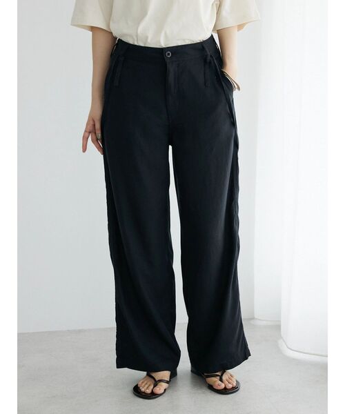 CRAFT STANDARD BOUTIQUE（クラフトスタンダードブティック）の「麻混2WAYサロペットパンツ（その他パンツ・レディース・ブラック・S/M/L）」の21枚目の写真