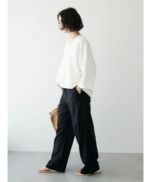 CRAFT STANDARD BOUTIQUE（クラフトスタンダードブティック）の「麻混2WAYサロペットパンツ（その他パンツ・レディース・ブラック・S/M/L）」の5枚目の写真