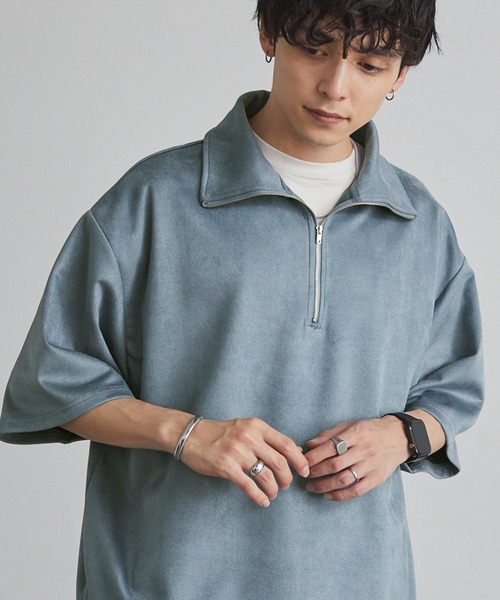 MONO-MART（モノマート）の「ハーフジップ ビッグカラールーズ