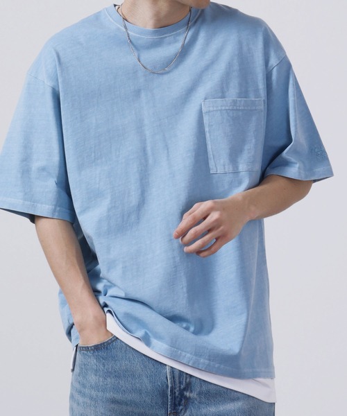 Toucan Surfing(トゥーカンサーフィン)の「Toucan Surfing 天竺 顔料染め ポケット付き Tシャツ(Tシャツ/カットソー・メンズ・ブラウン/サックスブルー/ブラック/オフホワイト・M/L/LL)」の17枚目の写真