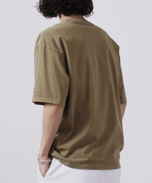 Toucan Surfing(トゥーカンサーフィン)の「Toucan Surfing 天竺 顔料染め ポケット付き Tシャツ(Tシャツ/カットソー・メンズ・ブラウン/サックスブルー/ブラック/オフホワイト・M/L/LL)」の15枚目の写真