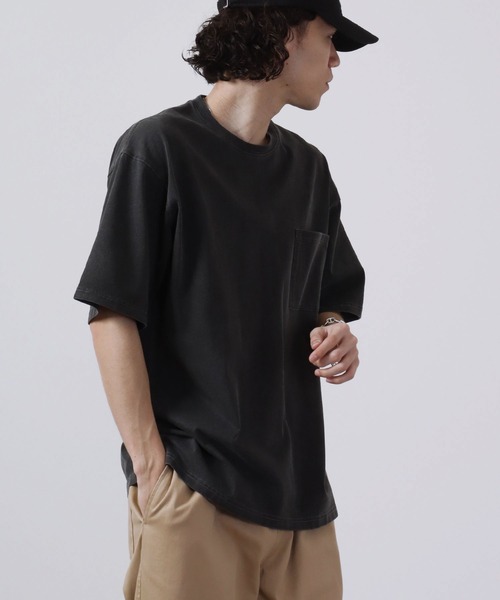 Toucan Surfing(トゥーカンサーフィン)の「Toucan Surfing 天竺 顔料染め ポケット付き Tシャツ(Tシャツ/カットソー・メンズ・ブラウン/サックスブルー/ブラック/オフホワイト・M/L/LL)」の9枚目の写真