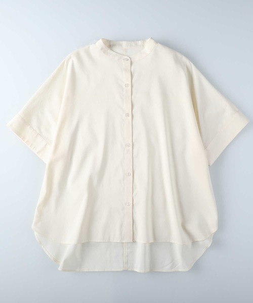 BACK NUMBER(バックナンバー)の「【BACK NUMBER】ドルマン半袖シャツ(シャツ/ブラウス・レディース・ブルー/オフホワイト/ダークグレー・L/M)」の15枚目の写真