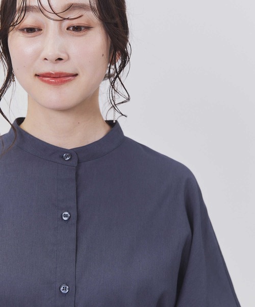 BACK NUMBER(バックナンバー)の「【BACK NUMBER】ドルマン半袖シャツ(シャツ/ブラウス・レディース・ブルー/オフホワイト/ダークグレー・L/M)」の11枚目の写真