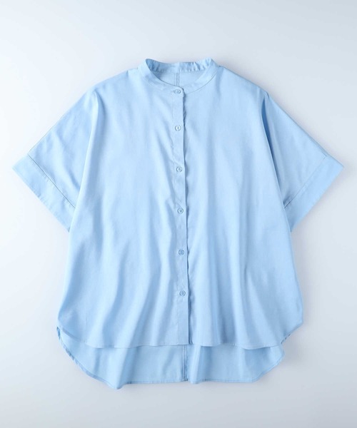 BACK NUMBER(バックナンバー)の「【BACK NUMBER】ドルマン半袖シャツ(シャツ/ブラウス・レディース・ブルー/オフホワイト/ダークグレー・L/M)」の17枚目の写真