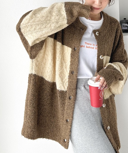 セール】《JaVa ジャバコラボ》洗練された大人カジュアルニット 2way