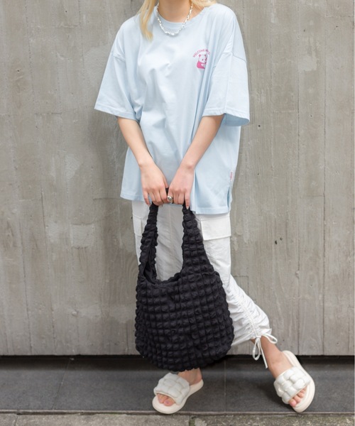 SpRay（スプレイ）の「ぽこぽこトートＢＡＧ（トートバッグ・レディース・アイボリー/ブラック/ホワイト/イエロー・FREE）」の14枚目の写真