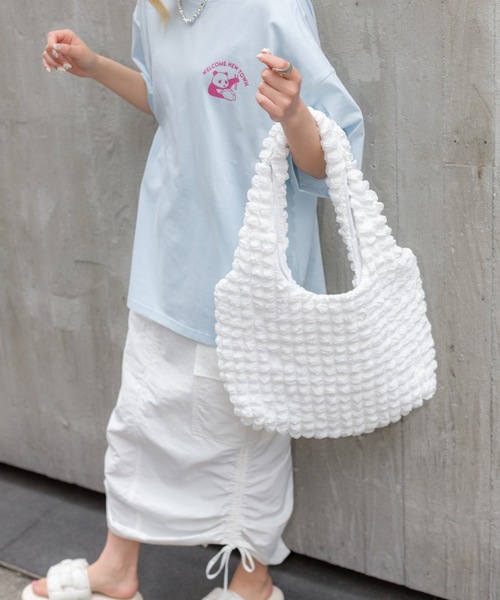 SpRay（スプレイ）の「ぽこぽこトートＢＡＧ（トートバッグ・レディース・アイボリー/ブラック/ホワイト/イエロー・FREE）」の17枚目の写真