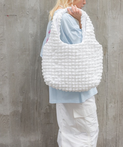 SpRay（スプレイ）の「ぽこぽこトートＢＡＧ（トートバッグ・レディース・アイボリー/ブラック/ホワイト/イエロー・FREE）」の19枚目の写真