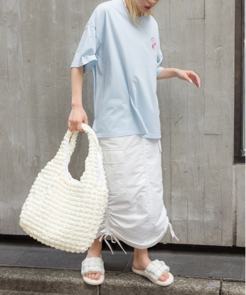 SpRay（スプレイ）の「ぽこぽこトートＢＡＧ（トートバッグ・レディース・アイボリー/ブラック/ホワイト/イエロー・FREE）」の11枚目の写真