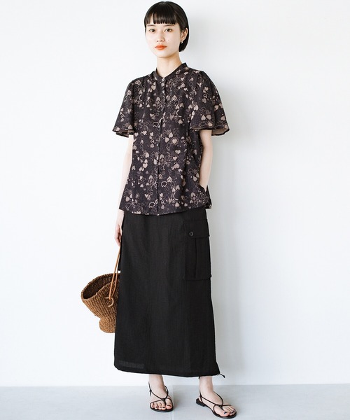 haco!(ハコ)の「みんなの描いたハートが集まって生地ができた!のでブラウス仕立ててみたよ haco! FACTORY with ah(attach heart)!(シャツ/ブラウス・レディース・ブラック系その他・SMALL/MEDIUM/LARGE/X-LARGE)」の2枚目の写真