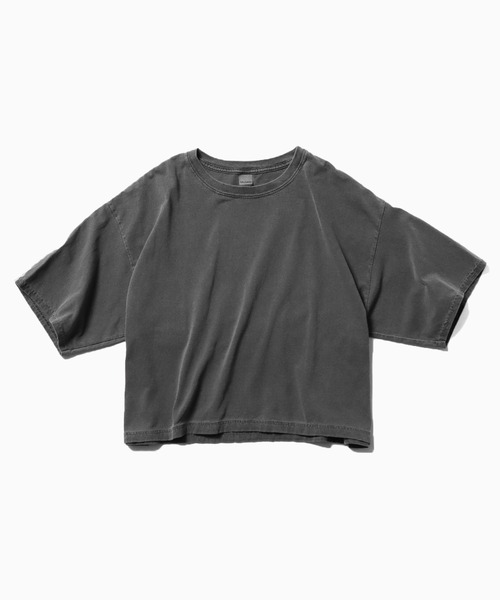 GILDAN(ギルダン)の「ピグメントダイカットオフTシャツ クロップドTシャツ 半袖Tシャツ(Tシャツ/カットソー・レディース・ブラウン/ブラック/ベージュ・FREE)」の13枚目の写真