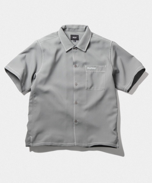 HUF(ハフ)の「LOWER BACK PROBLEMS SHIRT / HUF シャツ(シャツ/ブラウス・メンズ・グレー/ブラウン・SMALL/MEDIUM/LARGE/X-LARGE/XX-LARGE)」の2枚目の写真