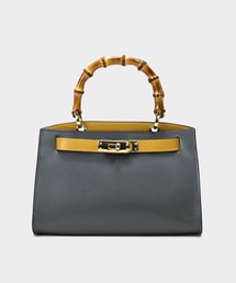 【牛革】【ROBERTA GANDOLFI】イタリア製 2WAY レザー バンブーハンドル