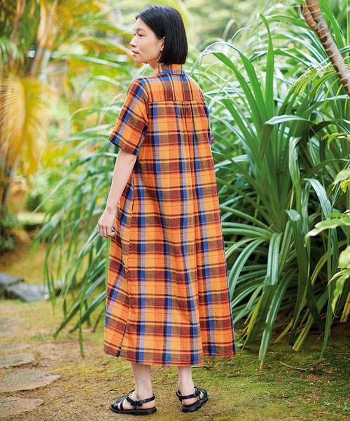 【セール】サニークラウズ ｆｅａｔ． Ｓｈｕｔｔｌｅ Ｎｏｔｅｓ 海に沈む夕日色のワンピース〈レディース〉（ワンピース）｜Sunny clouds（サニークラウズ）