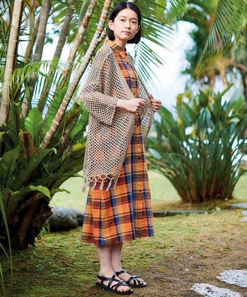 【セール】サニークラウズ ｆｅａｔ． Ｓｈｕｔｔｌｅ Ｎｏｔｅｓ 海に沈む夕日色のワンピース〈レディース〉（ワンピース）｜Sunny clouds（サニークラウズ）