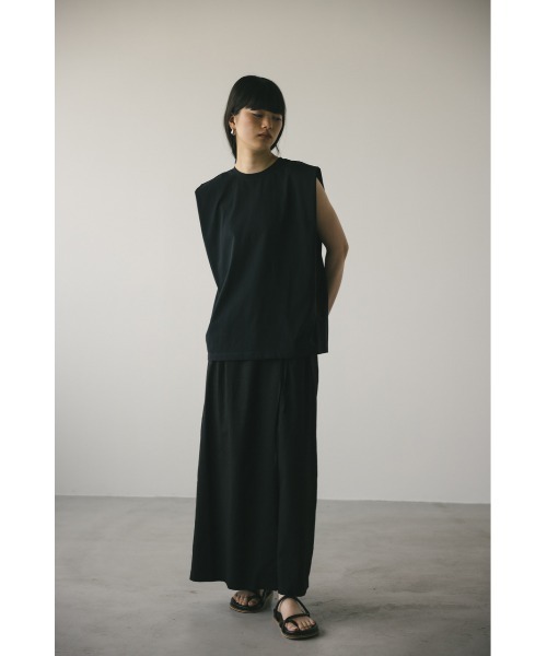 STYLEMIXER（スタイルミキサー）の「ショルダータックタンク（タンクトップ・レディース・ピンク/ホワイト/ブラック/ベージュ・FREE）」の13枚目の写真