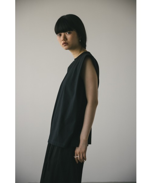 STYLEMIXER（スタイルミキサー）の「ショルダータックタンク（タンクトップ・レディース・ピンク/ホワイト/ブラック/ベージュ・FREE）」の6枚目の写真