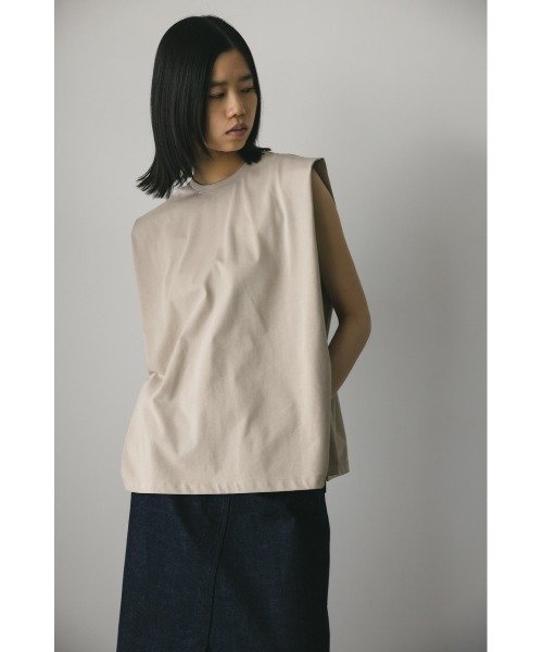 STYLEMIXER（スタイルミキサー）の「ショルダータックタンク（タンクトップ・レディース・ピンク/ホワイト/ブラック/ベージュ・FREE）」の10枚目の写真