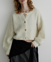 【前後2WAY】ミックスブークレニットカーディガン