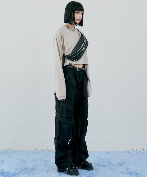 AIVER(アイバー)の「AIVER 16/-ウォッシュ天竺クロップドロンTEE(Tシャツ/カットソー・レディース・チャコールグレー/ホワイト/ライトグレー/ブラック・LARGE/MEDIUM/SMALL)」の17枚目の写真