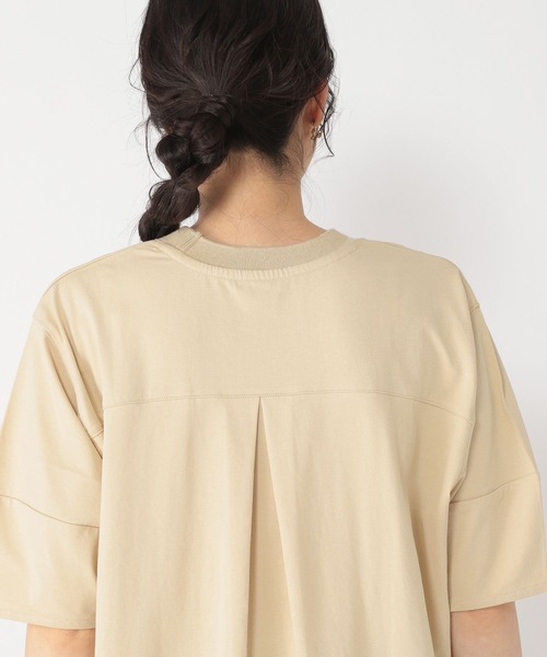 studio CLIP（スタディオクリップ）の「【接触冷感/紫外線防止】ニットリブ付きコクーンスリーブプルオーバー（Tシャツ/カットソー・レディース・オフホワイト/ブラウン/ベージュ/ピンク・FREE）」の11枚目の写真