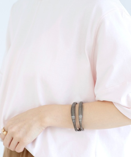 studio CLIP（スタディオクリップ）の「【接触冷感/紫外線防止】ニットリブ付きコクーンスリーブプルオーバー（Tシャツ/カットソー・レディース・オフホワイト/ブラウン/ベージュ/ピンク・FREE）」の17枚目の写真