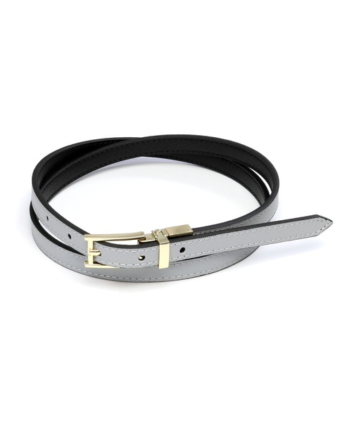 TOKYO SHIRTS（トウキョウシャツ）の「リバーシブル 牛革ベルト（ベルト・レディース・パープル/ブラック・FREE）」の3枚目の写真