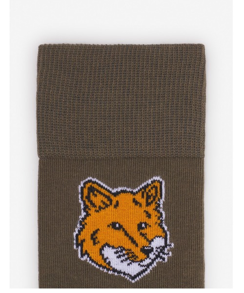 Maison Kitsune（メゾンキツネ）の「FOX HEAD SOCKS（ソックス/靴下・メンズ・カーキ・M/S）」の2枚目の写真